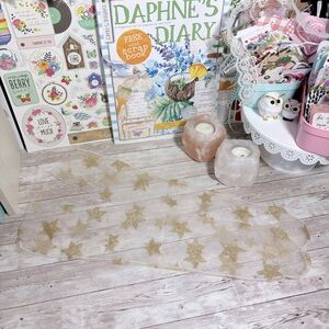 FREE WHEN BUNDLED Women’s Sheer Shimmer Trouser Socks With Gold Glitter Stars